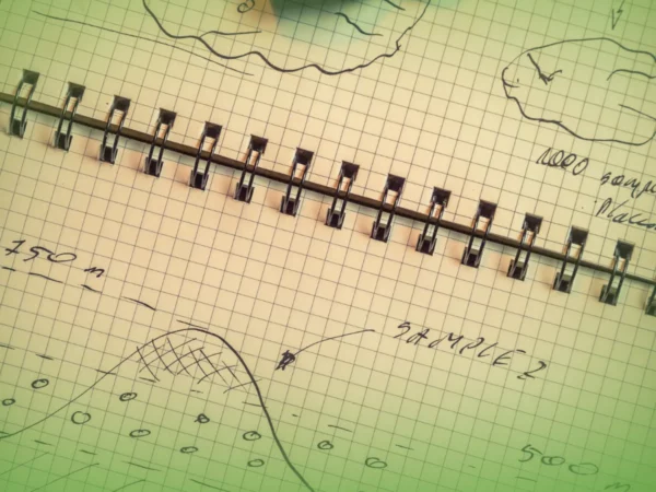 Cópia de **Explicações de Geografia A 12.º Ano . Pacote de Horas** contém esboços e notas manuscritas. Os desenhos incluem trama curva e diversas anotações em tinta azul.